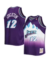 Men's Mitchell & Ness John Stockton Purple Utah Jazz Big and Tall Hardwood Classics 1996-97 Swingman Jersey