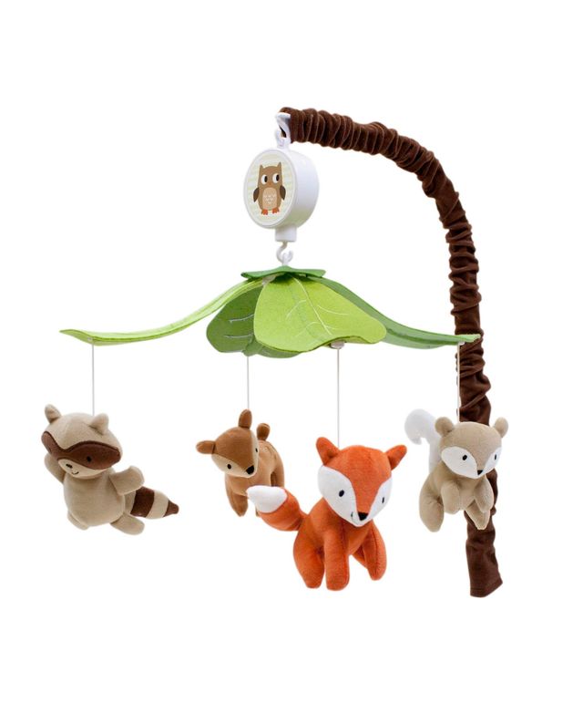 Lambs & Ivy Woodland Tales Multicolor Forest Animals Musical Baby Crib Mobile