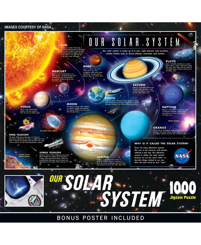 Masterpieces Our Solar System - 1000 Piece Jigsaw Puzzle for Adults