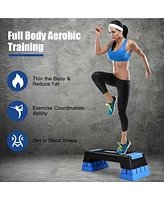 Costway Aerobic Exercise Stepper Trainer W/Riser Adjustable Height