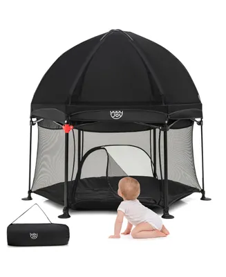 1PCS 53'' Outdoor Baby Playpen w/ Canopy & Carrying Bag Portable