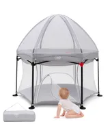 Costway Baby 1PCS 53'' Outdoor Playpen w/ Canopy & Carrying Bag Portable