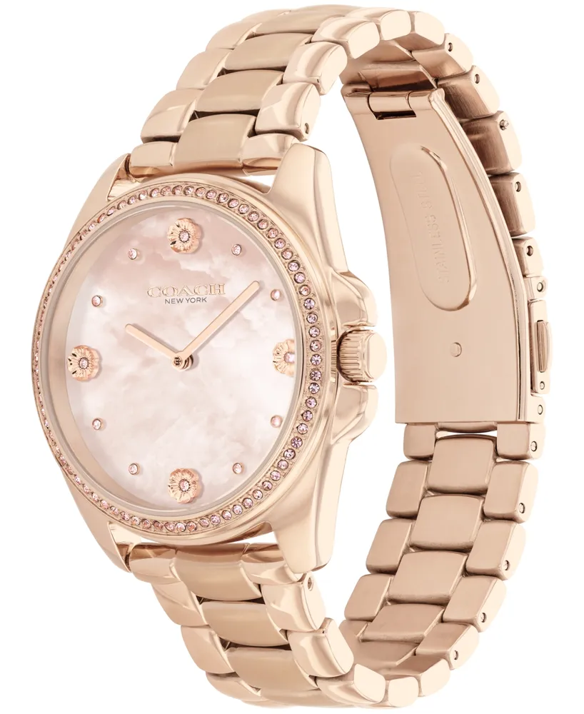 Coach Women's Greyson Quartz Rose Gold-Tone Stainless Steel Bracelet Watch 36mm - Rose Gold