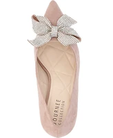 Journee Collection Women's Marcie Rhinestone Bow Pumps