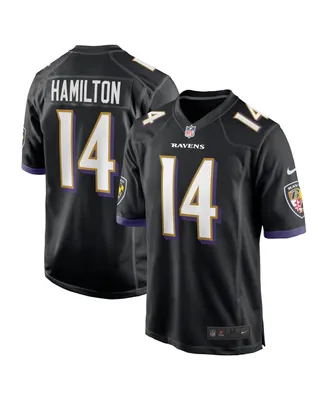 Men's Nike Kyle Hamilton Black Baltimore Ravens 2022 Nfl Draft First Round Pick Game Jersey