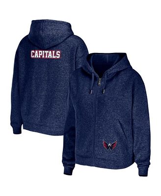 Women's Wear by Erin Andrews Navy Washington Capitals Full-Zip Hoodie