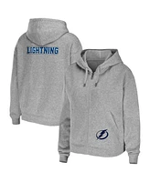 Women's Wear by Erin Andrews Heather Gray Tampa Bay Lightning Full-Zip Hoodie