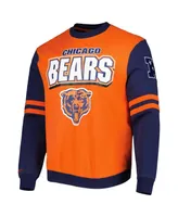 Men's Mitchell & Ness Orange Chicago Bears All Over 2.0 Pullover Sweatshirt