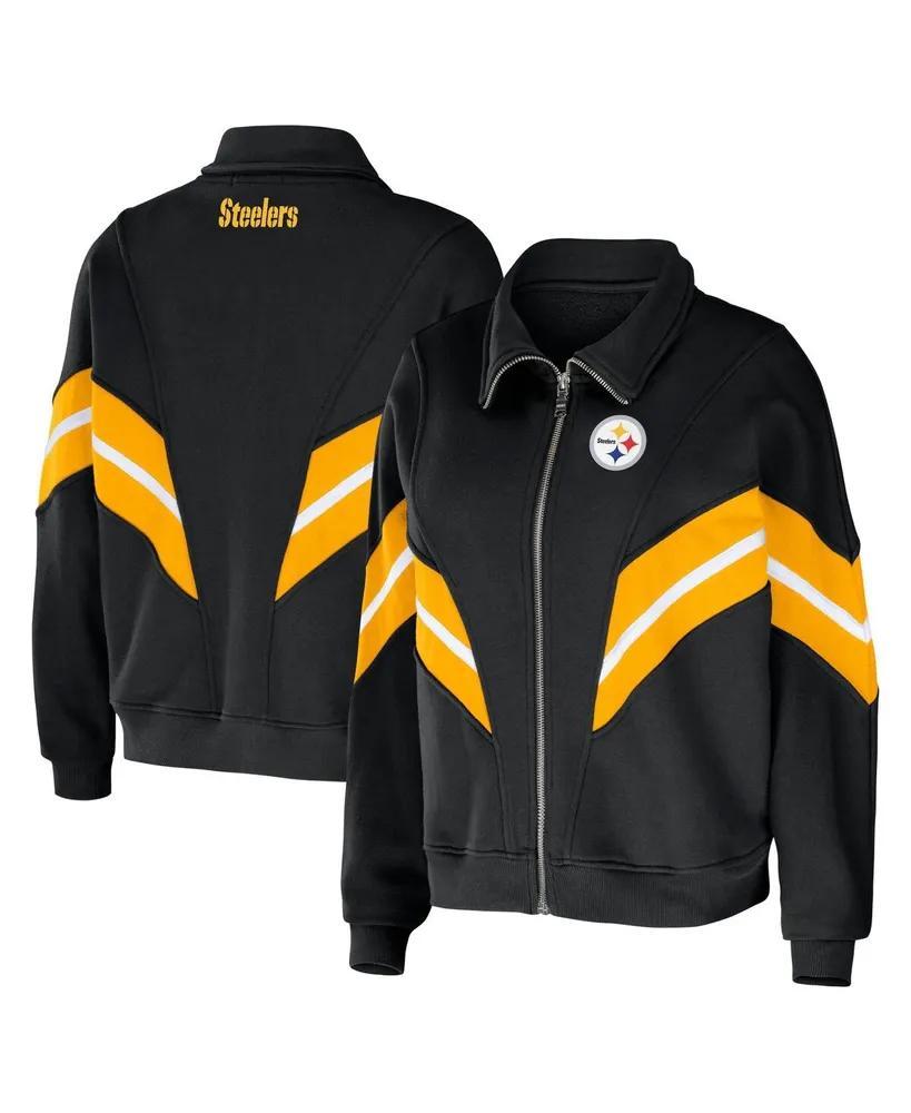 Steelers Women's Erin Andrews Hooded Denim Jacket - XXL