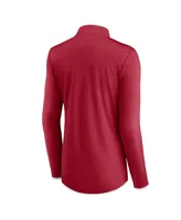 Women's Fanatics Crimson Oklahoma Sooners Worth the Drive Quarter-Zip Top