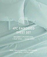 Expressed Embossed by The Home Collection Striped Piece Bed Sheet Set