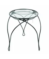 Plastec The Elegance Metal Plant Stand, Black, 17-Inch H