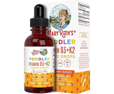 MaryRuth's Organic Toddler Vitamin D3 + K2 Liquid Drops 1-3 Years Unflavored