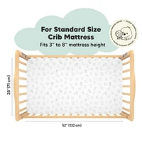 KeaBabies 2pk Soothe Fitted Crib Sheets Neutral, Organic Baby Sheets