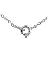 Genevive Sterling Silver Clear Cubic Zirconia Necklace