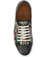 Taft Men's Jack Handcrafted Leather and Floral Jacquard Low Top Casual Lace-up Sneakers