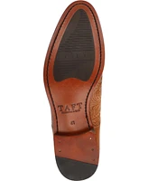Taft Men's Lucca Embossed Floral Leather Monk Strap Dress Shoes
