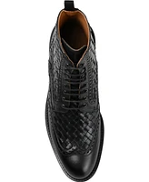 Taft Men's Saint Handwoven Leather Wingtip Dress Boots