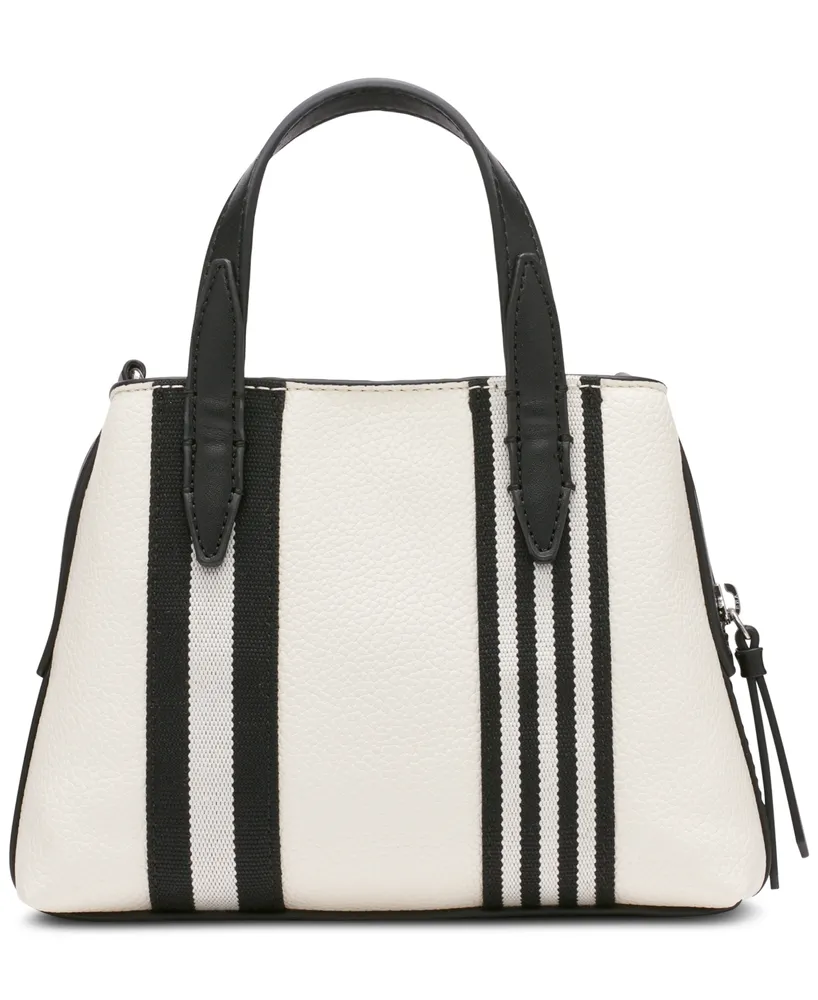 Calvin Klein Millie Triple Compartment Striped Crossbody with Coin Pouch