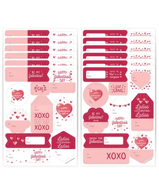 Happy Galentine's Day Gift Tag Labels To & From Stickers 12 Sheets 120 Stickers