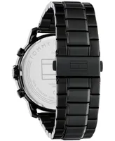 Tommy Hilfiger Men's Multifunction Black Stainless Steel Link Bracelet Watch 46mm