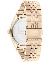 Tommy Hilfiger Women's Multifunction Carnation Gold-Tone Stainless Steel Bracelet Watch 38mm