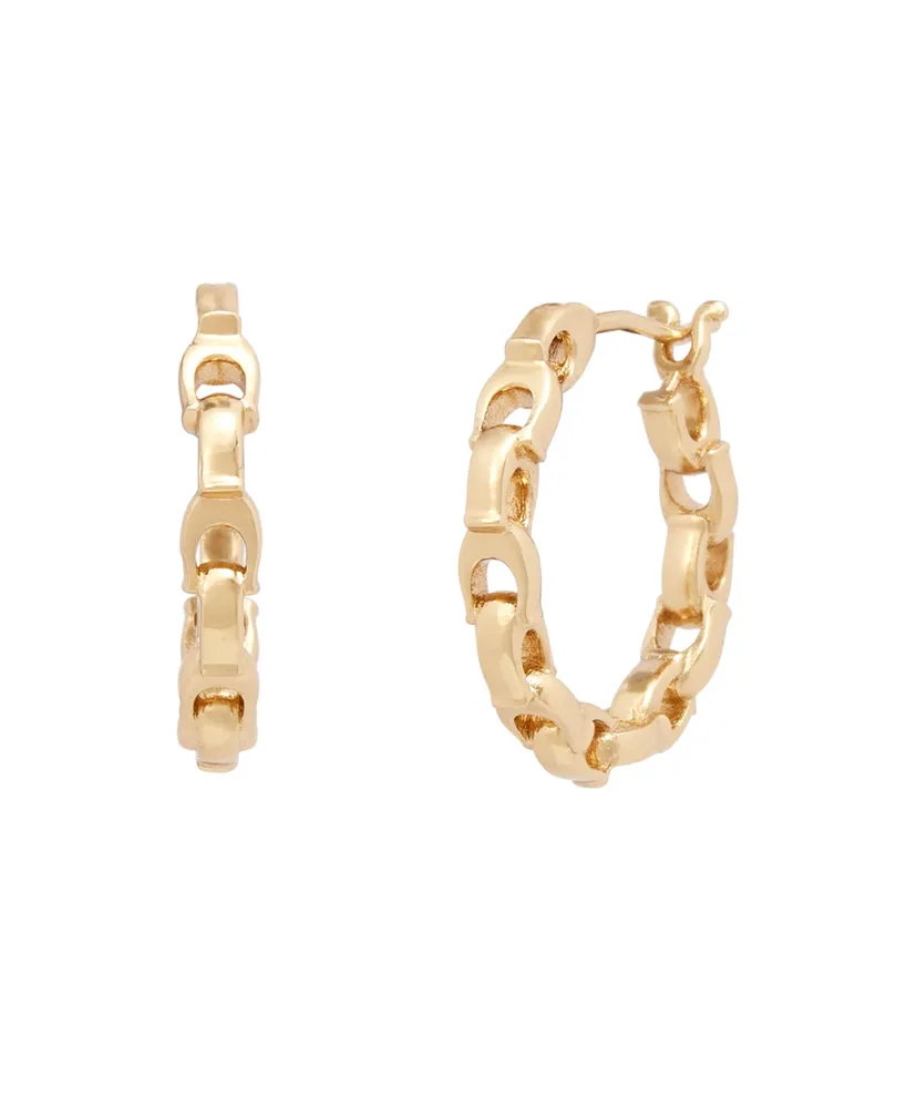 Coach Signature Chain Hoop Earrings