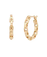 Coach Signature Chain Hoop Earrings