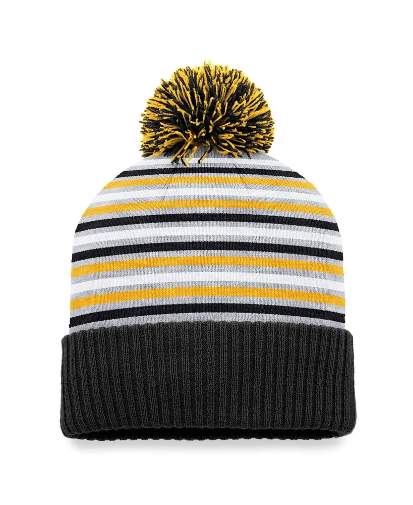 Men's Top of the World Black Cal State Long Beach The Beach Dash Cuffed Knit Hat with Pom