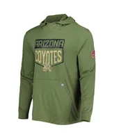 Men's LevelWear Olive Arizona Coyotes Thrive Tri-Blend Pullover Hoodie