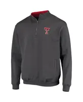 Men's Colosseum Charcoal Texas Tech Red Raiders Tortugas Logo Quarter-Zip Jacket