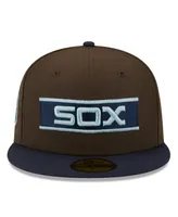 Men's New Era Brown, Navy Chicago White Sox Comiskey Park 75th Anniversary Walnut 9FIFTY Fitted Hat