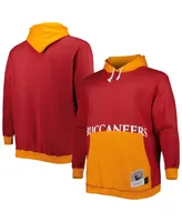 Men's Mitchell & Ness Red, Orange Tampa Bay Buccaneers Big and Tall Face Pullover Hoodie