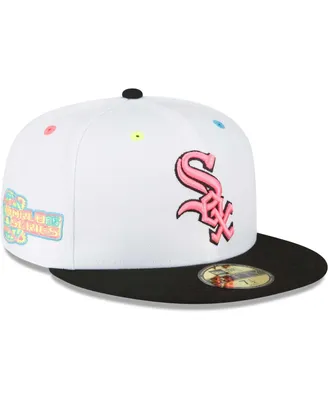 Men's New Era White Chicago Sox Neon Eye 59FIFTY Fitted Hat