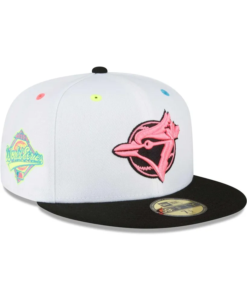 Men's New Era White Toronto Blue Jays Neon Eye 59FIFTY Fitted Hat