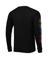 Men's Mitchell & Ness Black Charlotte Fc Papel Picado Long Sleeve T-shirt