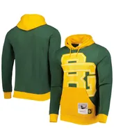 Men's Mitchell & Ness Green Bay Packers Big Face 5.0 Pullover Hoodie