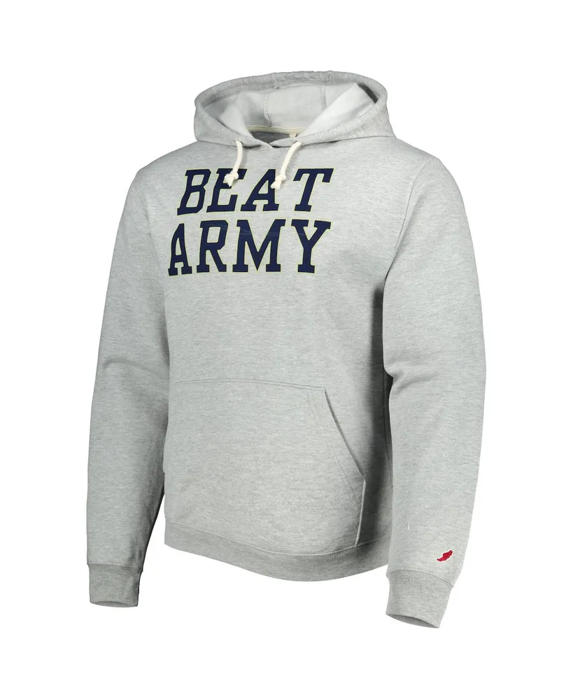 Men's League Collegiate Wear Gray Navy Midshipmen Local Essential Fleece Pullover Hoodie