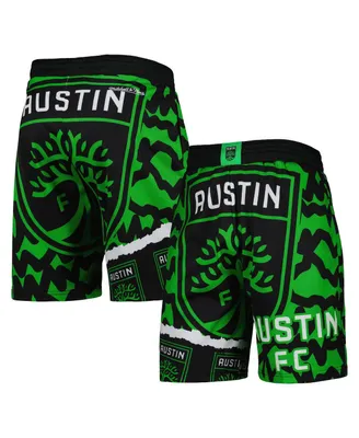 Men's Mitchell & Ness Black, Green Austin Fc Jumbotron 2.0 Sublimated Shorts