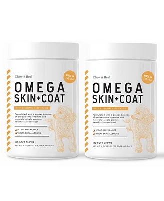 Chew + Heal Omega Skin + Coat Fish Oil Supplement for Dogs