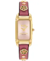 Coach Women's Cadie Quartz Blush Leather Strap Watch 17.5mm x 28.5mm