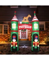 Outsunny 11.5' Christmas Inflatable Archway Nutcrackers Blow-Up Display - Multi