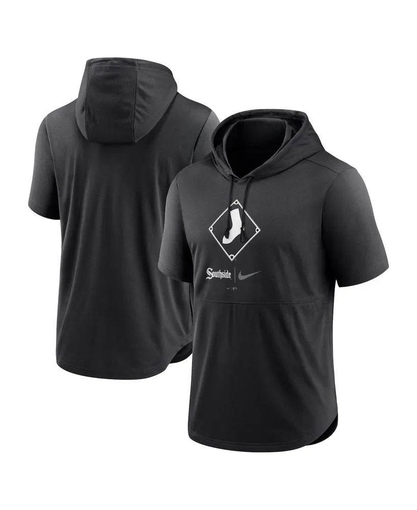 Men's Nike Black Chicago White Sox City Connect Performance Short Sleeve Pullover Hoodie