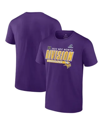 Men's Fanatics Purple Minnesota Vikings 2022 Nfc North Division Champions Divide and Conquer T-shirt