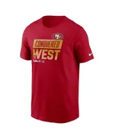 Men's Nike Scarlet San Francisco 49ers 2022 Nfc West Division Champions Locker Room Trophy Collection T-shirt