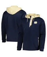 Men's Colosseum Navy Notre Dame Fighting Irish Luge 3.0 Quarter-Zip Hoodie