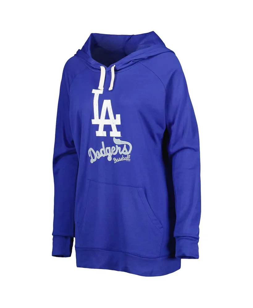 Women's Touch Royal Los Angeles Dodgers Pre-Game Raglan Pullover Hoodie