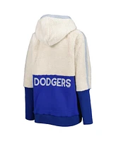 Women's G-iii 4Her by Carl Banks Oatmeal, Royal Los Angeles Dodgers Shuffle It Raglan Full-Zip Hoodie