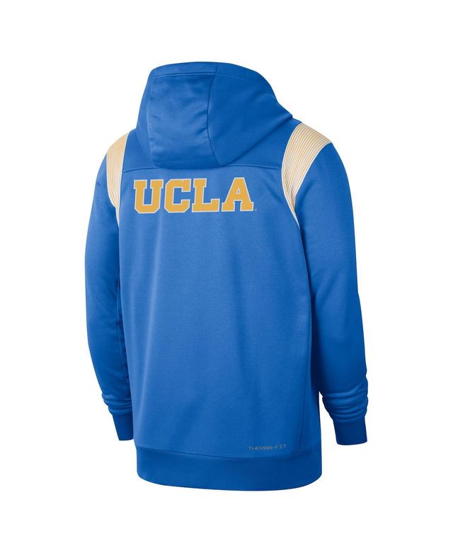 Men's Nike Blue Ucla Bruins Sideline Lockup Performance Full-Zip Hoodie Jacket