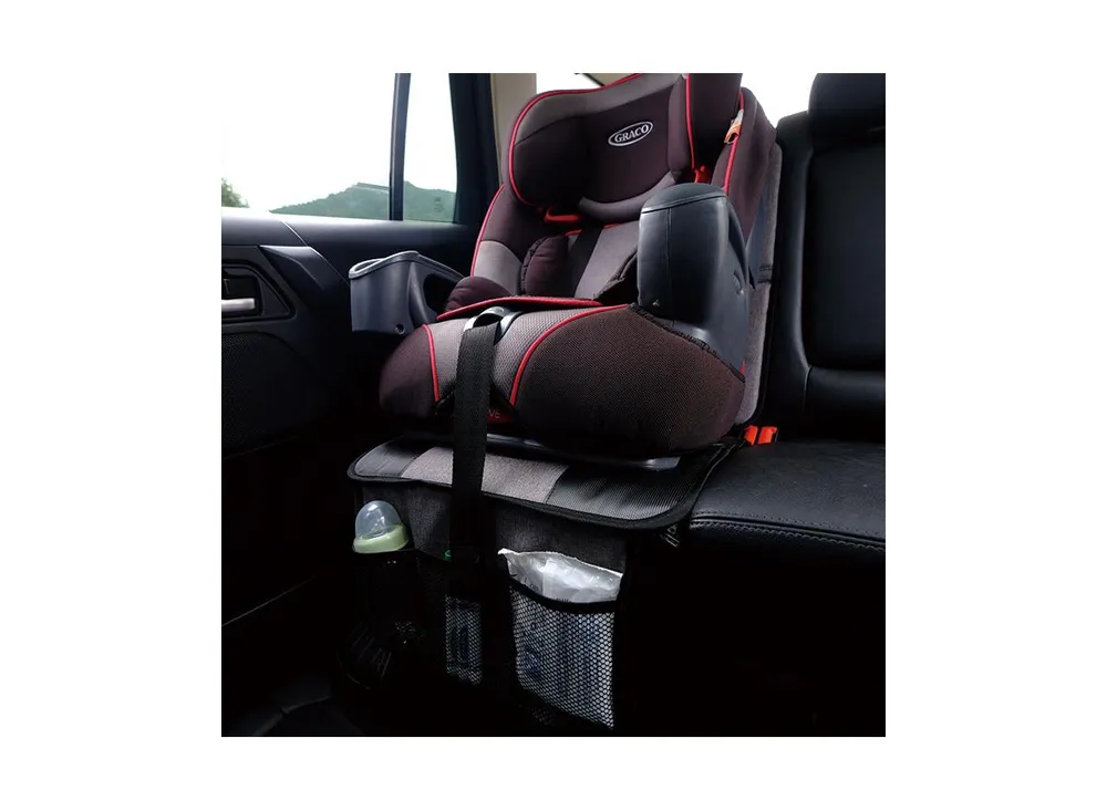 Joybi Black and Gray Child Seat Protection Mat, Protective Cover for Car Seats